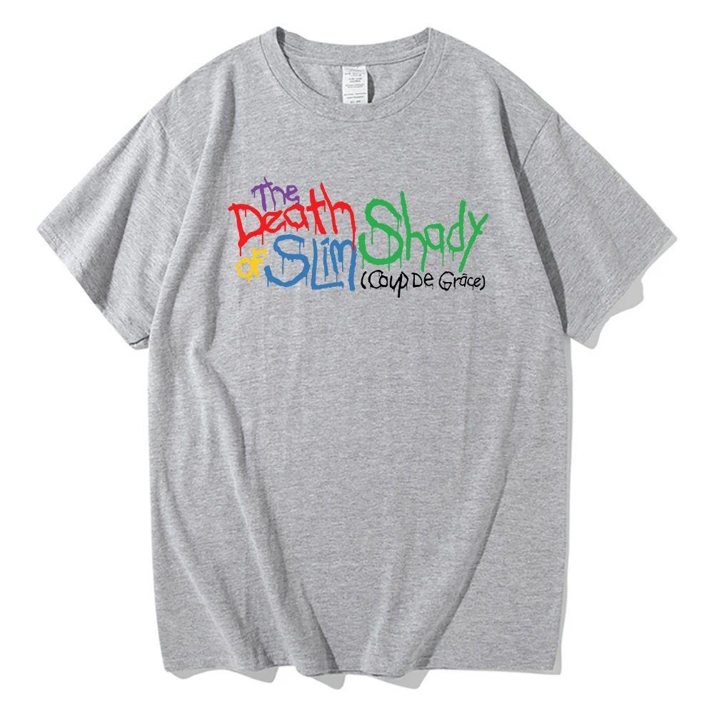 Eminem The Death of Slim Shady T Shirt Fashion Women Harajuku Hip Hop Retro T-Shirt Unisex High Quality Vintage Cotton Tees Tops