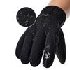 Перчатки для лыж и сноуборда черные водонепроницаемые сенсорные ветрозащитные для тренировок и занятий спортом на открытом воздухе сохраняют руки в тепле