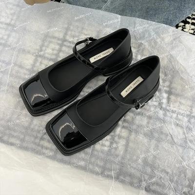 Ретро женские туфли-лодочки модные квадратные рабочие туфли высокого качества женские туфли без застежек на низком высоком каблуке элегантные женские высокие туфли