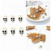 10pcs Realistic Mini Skull Thick Skull Crafts Decoration Supplies Skull Props Home