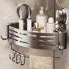 Shower Suction Cup Shelf Wall Mounted Shower Triangle Organizer Bathroom Corner Shelf No Drilling Bathroom Accessories