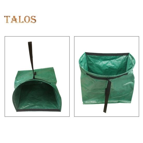 Leaf Collection Bag with Reinforced Carry Handle Large Capacity Garden Leaf Bag Portable Easy Assembly Dustpan Leaves Debris Collector for Lawn Care