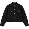 Vintage Solid Color Long Sleeve Denim Jacket Women Jackets Black 40WL744-JW4