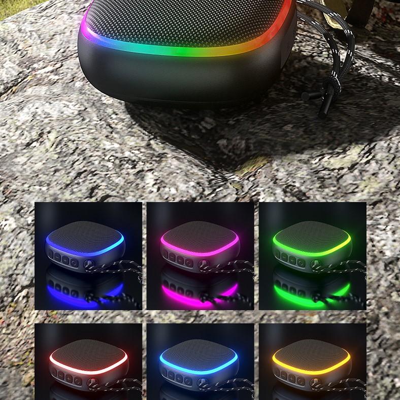 EBS-309 Mini Portable Bluetooth 5.3 Speaker With RGB Light Outdoor Waterproof Music Box Magnetic to Steel
