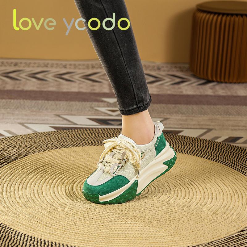 Women and Girls Students Spring and Fall Fashion Casual Platform Raised Comfortable Sneakers