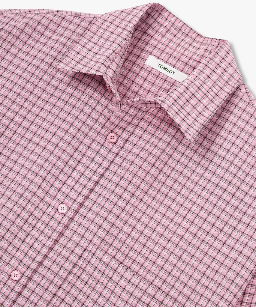 STUDIO TOMBOY [Men] Gingham Check Long Sleeve Shirt_Pink 91M6221228