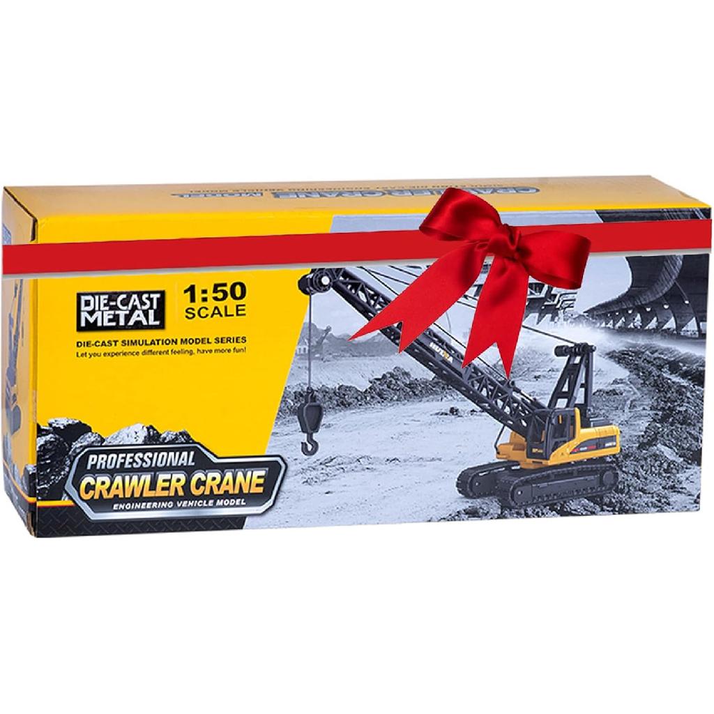 1/50 Прочный строительный металлический гусеничный кран, Автокран, Игрушки-машинки для детей, Игрушки-машинки для песочницы на улице, Подарок на день рождения Малыш Мальчик Ребенок