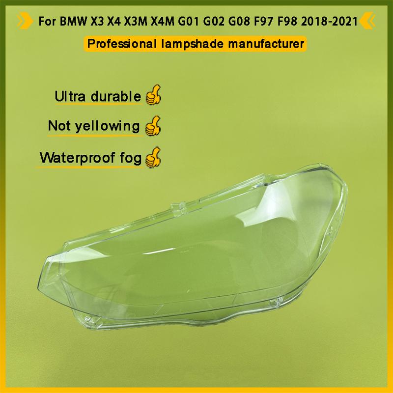Car Front Headlight Cover Lens Glass Case Head Light Lamp Shell For BMW X3 X4 X3M X4M G01 G02 G08 F97 F98 2018 2019 2020 2021