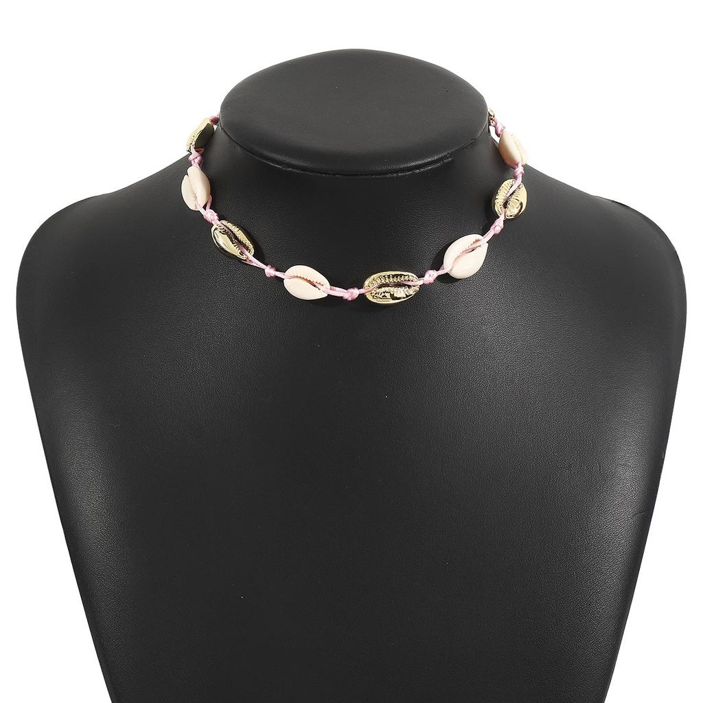 N12486 Богемное этническое плетеное ожерелье из ракушек, лето, морское побережье, досуг, отпуск, вечеринка, аксессуары для вечеринки