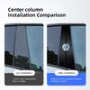 OBTLU1 2Pcs Car Center Pillar Stickers B-Pillar Decorative Decals For VW Atlas Jetta Touareg Variant Golf Polo GTI Taos Nivus Passat Ti