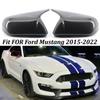 Carbon Fiber Paste Directly Car Rearview Side Mirror Covers Cap Horn Style For Ford Mustang 2015 2016 2017