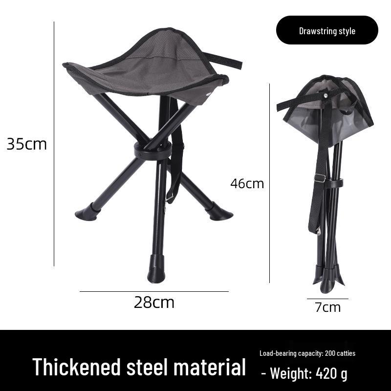 Ultra-Light Portable Folding Camping & Fishing Stool - Compact Triangle Design