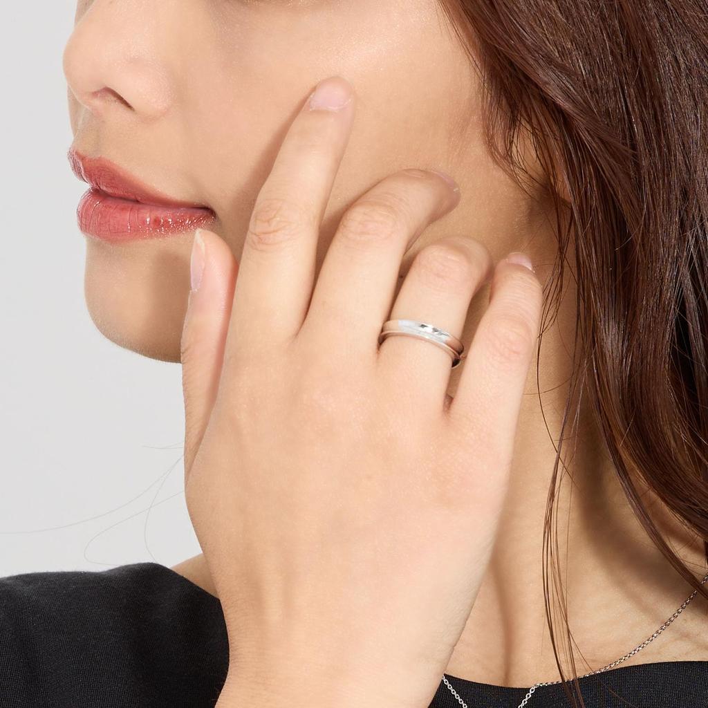 Кольцо из стерлингового серебра с изогнутым дизайном Lala Christie, размер 15, женское [БЕЛАЯ этикетка] r14012-w-15