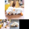 White Goose Sweet Plush Keychain Pp Cotton Stuffing Soft Plush Toy