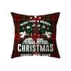 Рождественская тема с принтом лося, чехол для подушки для дома, гостиной, украшения дивана, квадратная подушка из полиэстера, наволочка