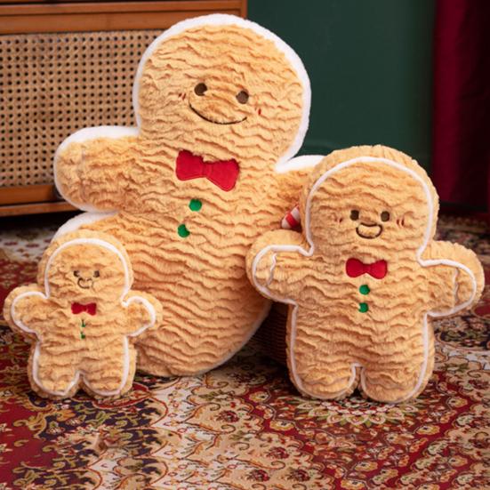 Рождественская кукла, плюшевая игрушка, пряничный человечек, рождественская елка, пончик, мягкая подушка, декор для дома и комнаты на Рождество, день рождения