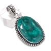 Skota Emerald Gemstone 925 Sterling Silver Jewelry Pendant 1.89"