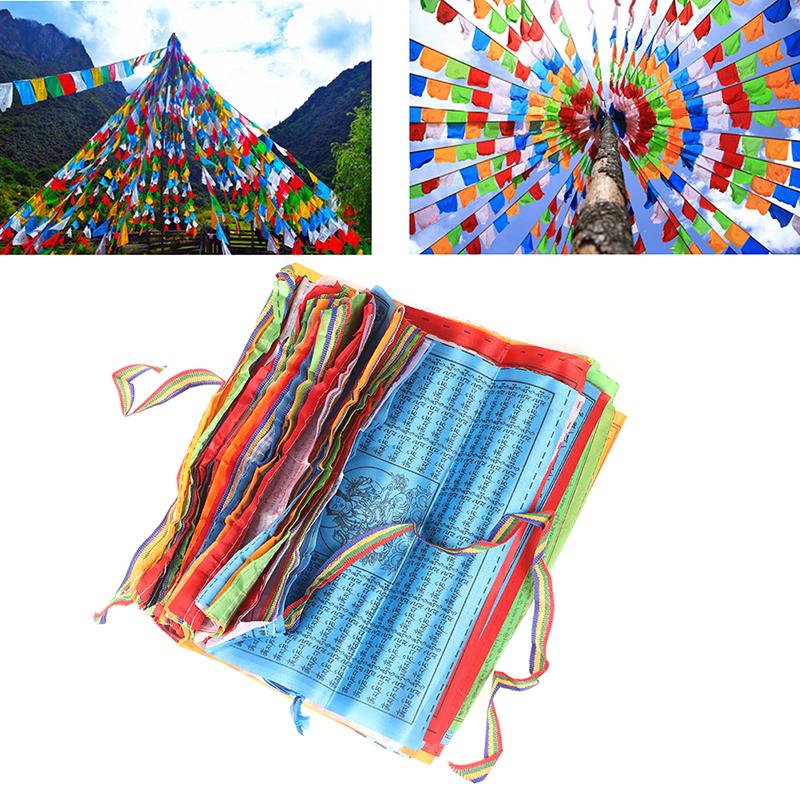 8.4M 30 Sheets 5Colors Religious Flags Tibetan Buddhist Supplies Prayer Flag