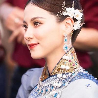 Заколки для волос с кисточкой из смоляных цветов и бисера Xiao Shui - Свадебные и модные аксессуары для волос