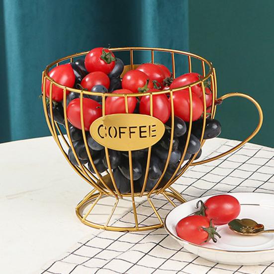 Coffee Storage Basket Practical Sturdy Iron Coffee Pod Holder Capsule Organizer for Home