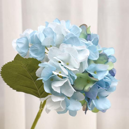 14.5" Full Faux Hydrangea Flower with Long Stem Real Touch Hydrangea Artificial Flowers for Home Party Decor Floral Arrangements