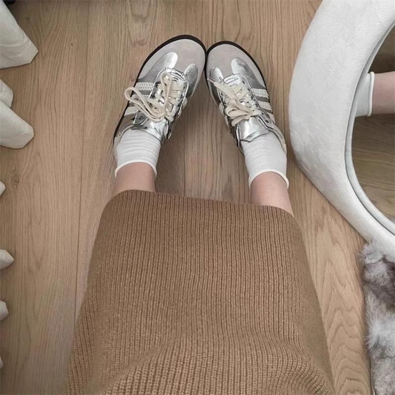 Retro Lace Edged Sneakers Popular In Spring and Autumn German Training Casual Shoes Simple and Minimalist