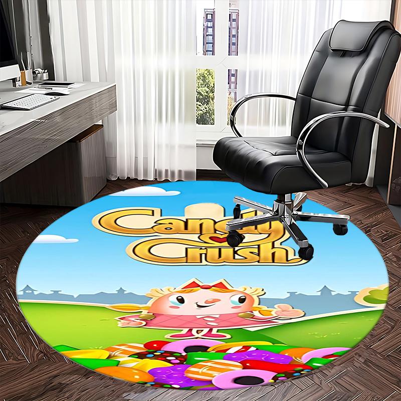 Candy Crush,Sweet Treats Chair mat Round Rug Office carpet, Non slip, Suitable for Living Rooms, Bedrooms Decor 1205677a