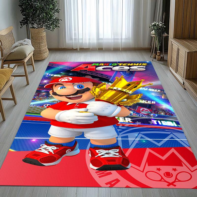 Retro M-Mario Bros Game Cartoon Living Room Non-Slip Area Rug Soft Carpet for Bedroom Kids Playroom Sofa,Home Decor Doormat Gift