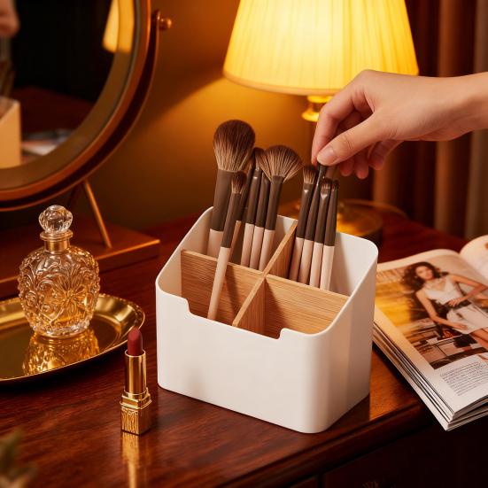 Коробка для хранения Органайзер для рабочего стола без беспорядка Держатель для пультов и канцелярских принадлежностей Коробка для порядка на рабочем месте Офисные принадлежности