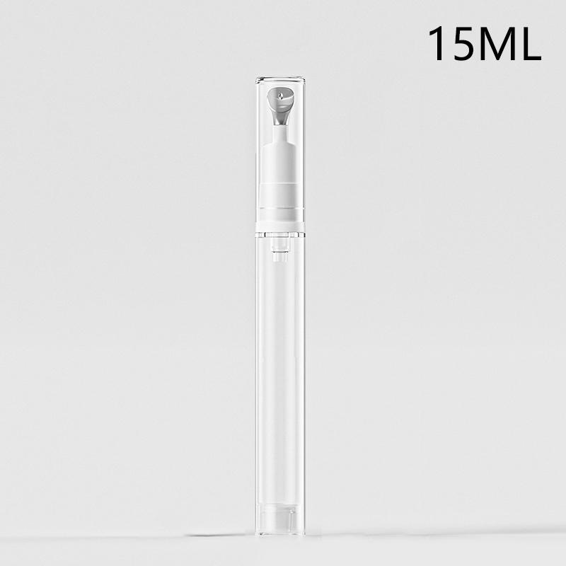 Роскошный пластиковый контейнер для крема-геля для глаз объемом 5/10/15 мл с плоским аппликатором, безвоздушный флакон для крема для глаз с металлическим наконечником