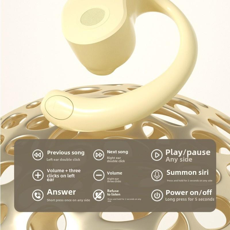 Маленький кокосовый шарик Беспроводная Bluetooth-гарнитура Висячие Ухо Ухо Интеллектуальное Шумоподавление Длительный Срок Службы