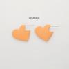 Flat Heart Color Earring Ec1350