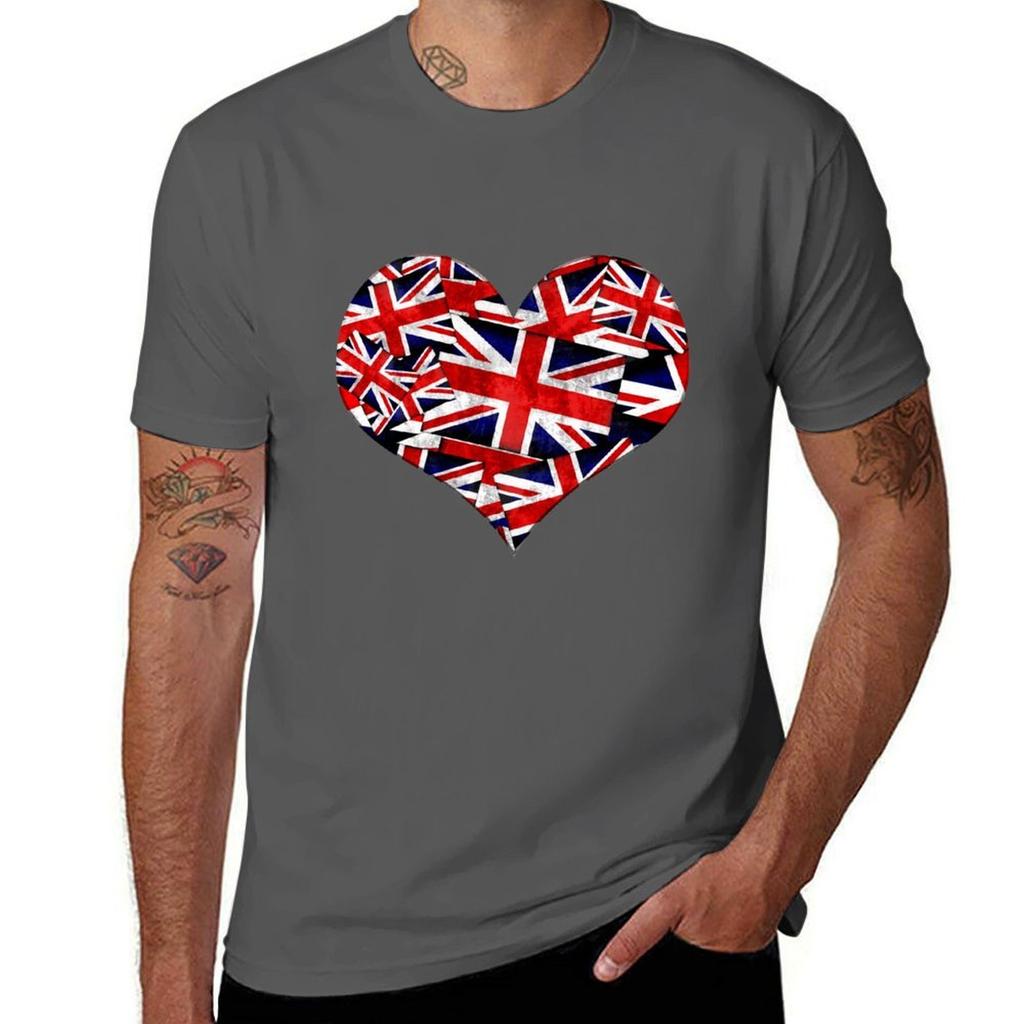 Футболка с британским флагом Union Jack Англия Великобритания, размер L, с коротким рукавом