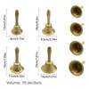 Multi-Purpose Solid Brass Call Bell Wooden Handle Brass Ringing Handbells  Animal Training
