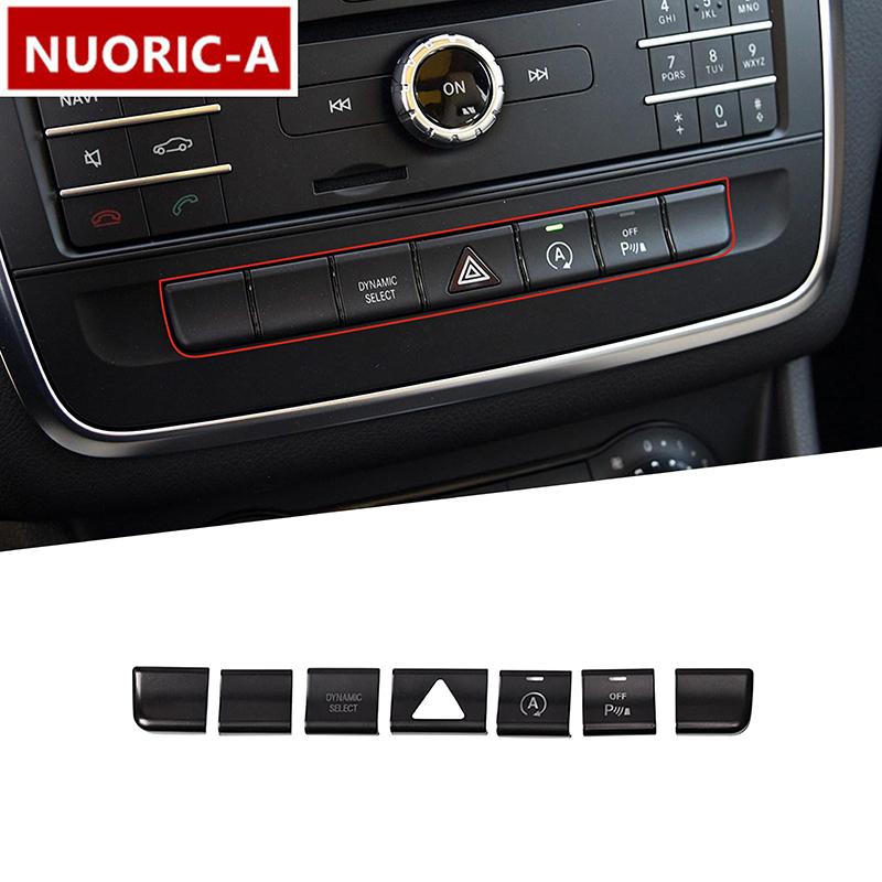 Car Console Air Conditioner Function Buttons Trim Sticker For Mercedes Benz GLA X156 CLA C117 A B Class W176 W246 2013-2017