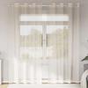 VidaXL Sheer Curtains with Eyelets 2 Pcs Cream 140x245 Cm, Net Curtain, Transparent Curtain, Window Voile, 4102074