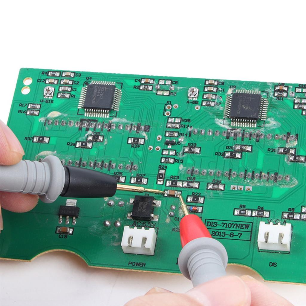 Набор тестовых проводов для мультиметра 1000 В 20 А с зажимами типа «крокодил» и тестовым проводом с плунжером, крючками из силиконового материала, тестовыми щупами