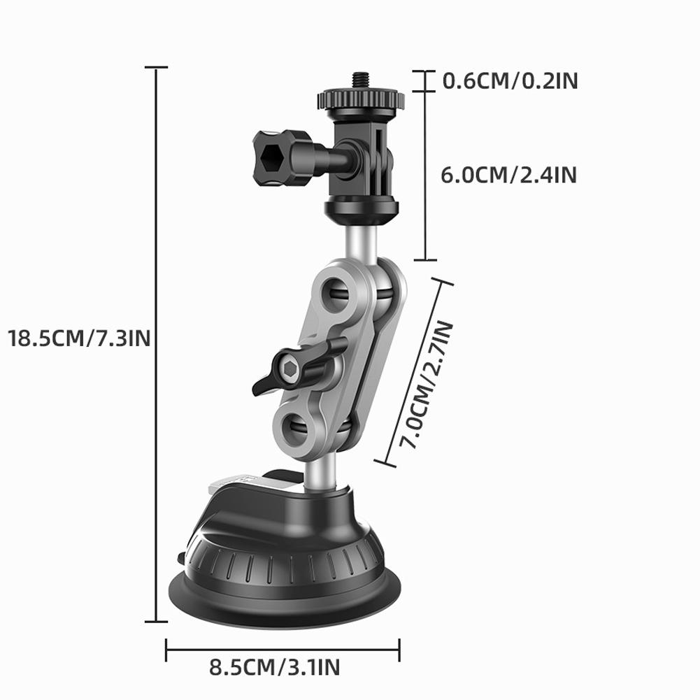 Suction Cup Car Mount Vehicle Windshield Window Holder for GoPro Hero 13 Insta360 Osmo Action 5 Pro Action Camera Cilp