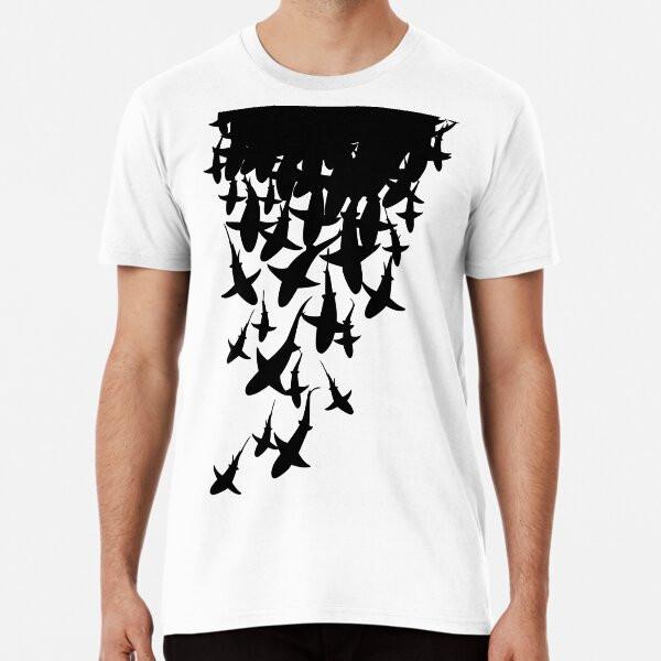 Акула S to 5XL Сделано в АУ/США Футболка