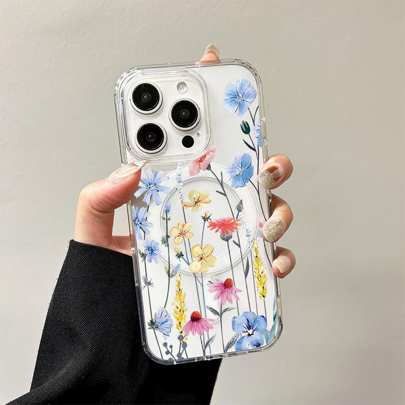 Магнитный чехол в стиле Бохо с цветочным букетом для Samsung Galaxy S26 S25 Edge S24 S23 Ultra Plus FE A57 A56 A55 A54 A36 A35 A17 A16