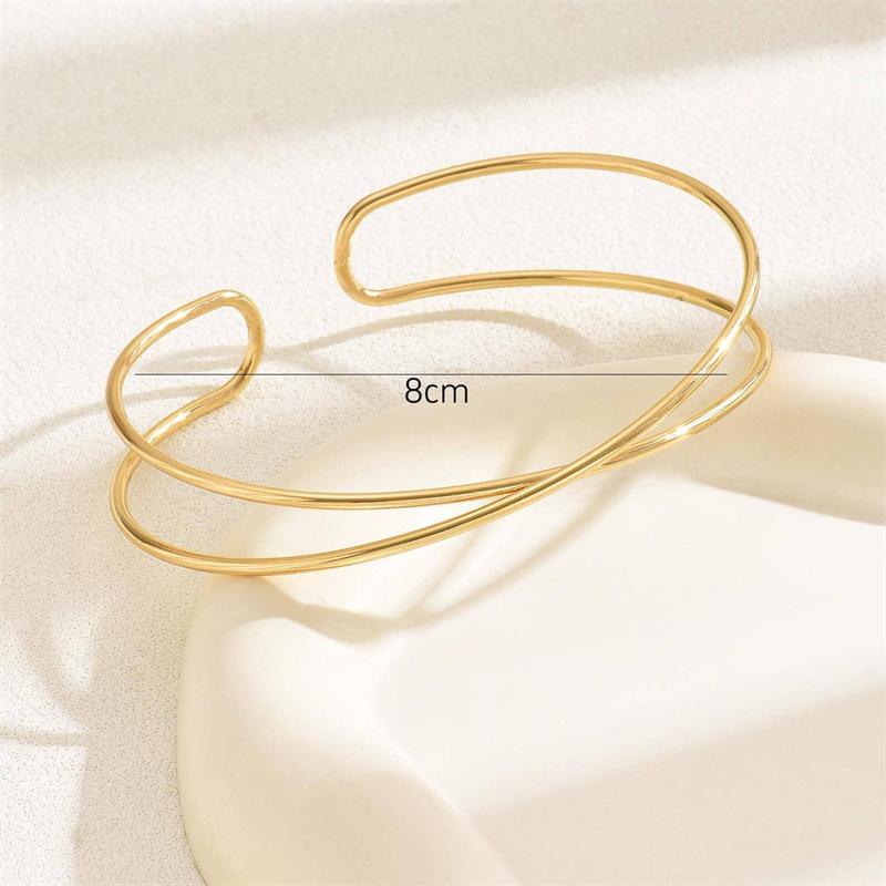 Многослойный браслет-манжета золотого цвета для женщин в стиле панк, металлический браслет в стиле министерского дизайна, повседневная одежда, украшения для вечеринок