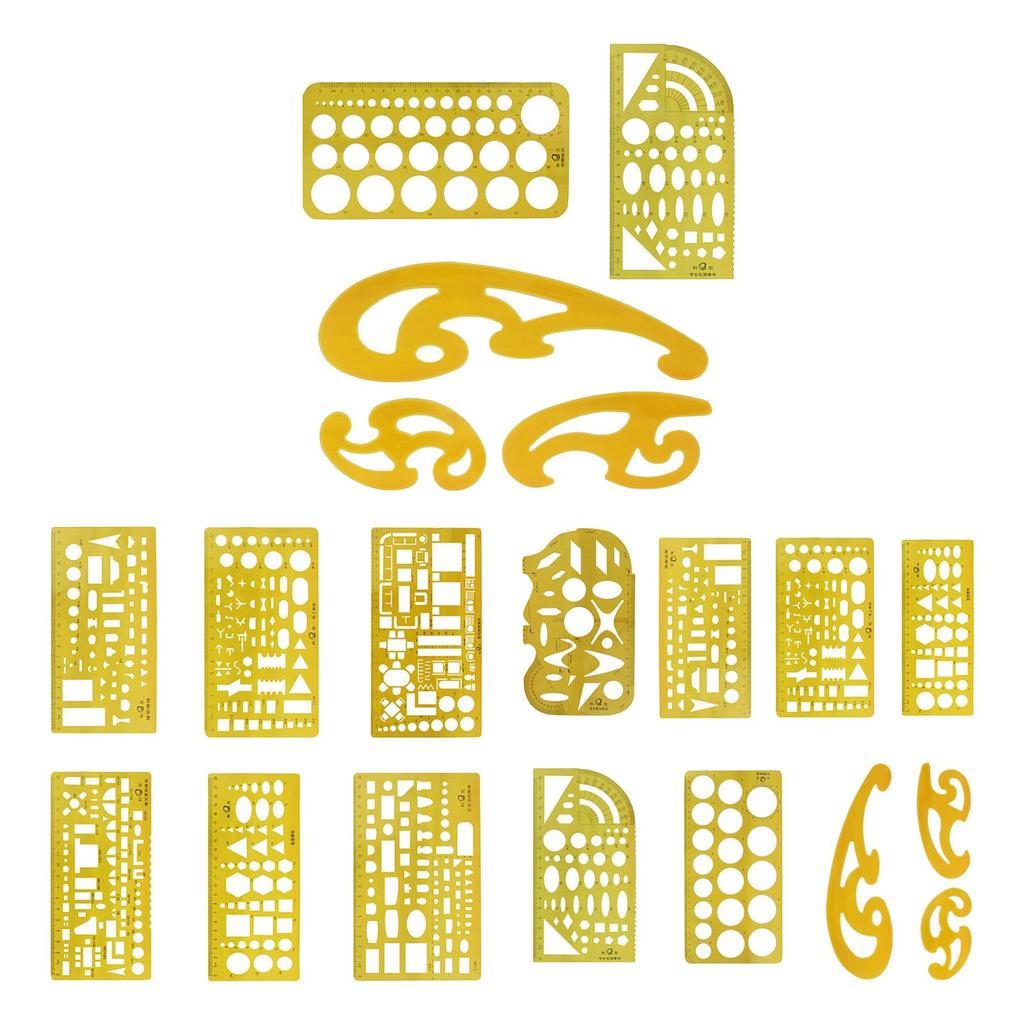 Landscape Templates Ruler Set Architecture Plastic Measuring Symbols Stencil Geometry Measuring Bathroom and Kitchen Floor