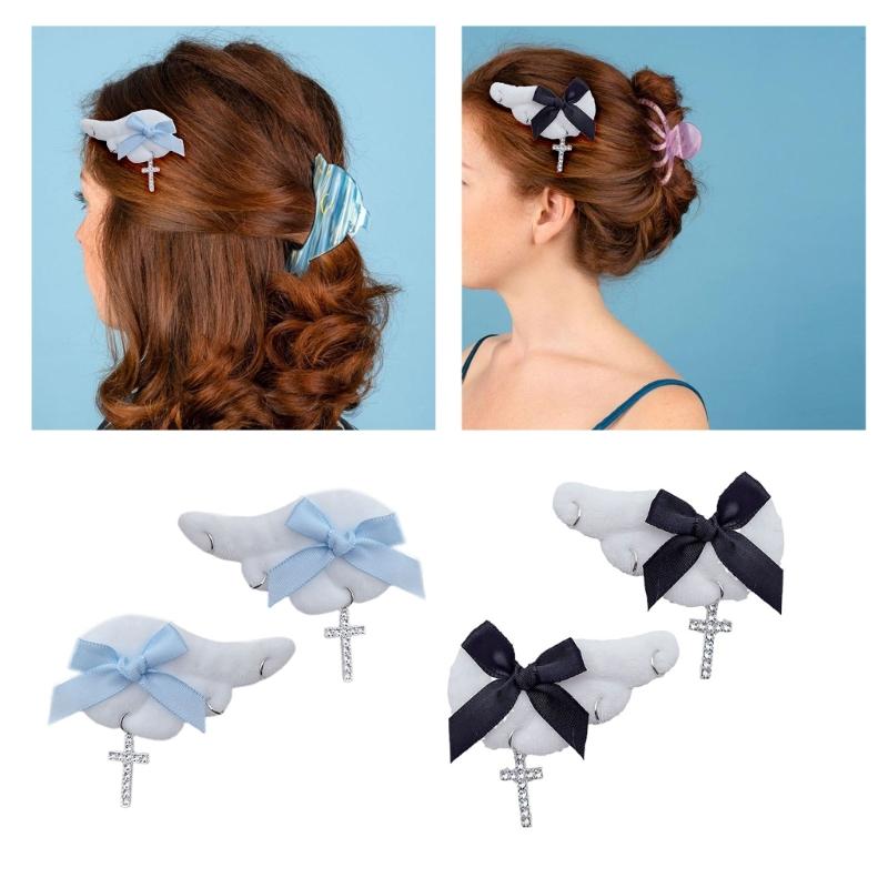 Angel Wing Hair Clip For Womens Girls Plush Hairpins Non Slip Barrettes Headwear