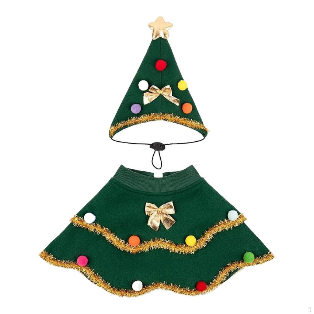 Рождественский костюм для собаки, наряд для кошки, одежда для улицы, удобная шляпа с плащом, одежда для питомца для мероприятий