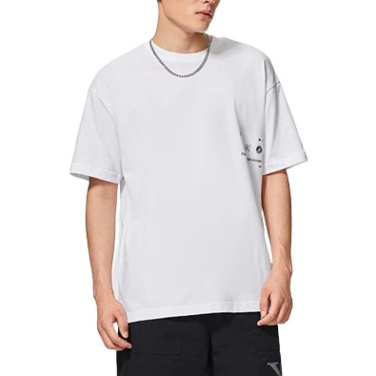 Li Ning x Glare, Коллекция Уэйда Футболка Унисекс Белая AHSS649-2