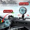 Автомобильный вентилятор портативный двухголовочный с креплением на электромобиль USB, поворот на 360° Автомобильный вентилятор 2 скорости Вентилятор для циркуляции сильного ветра Портативный электрический вентилятор для приборной панели