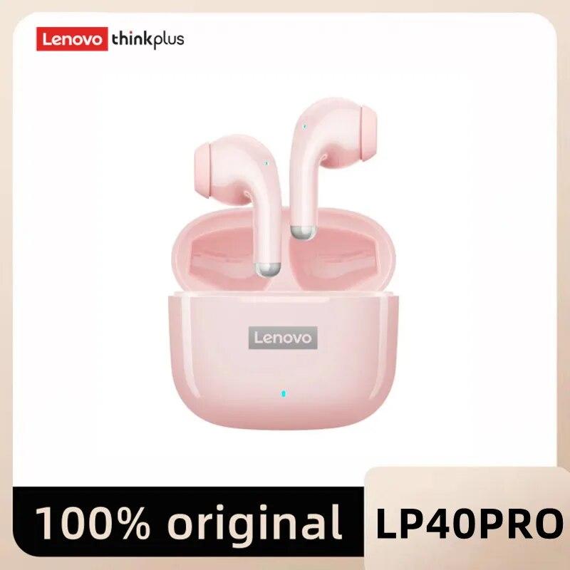 Оригинальные наушники Lenovo LP40 Pro TWS, беспроводные Bluetooth 5,1, спортивные наушники с шумоподавлением, сенсорное управление, 250 мАч