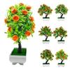 Multicolor Artificial Fruits Bonsai Plastic Foam Simulation Plant Potted Home Decoration