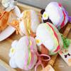 Colorful Sandwich Plush Dog Bubble Blower Keychain Unique And Fun Gift Accessory