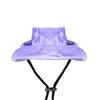 Fashion Polyester Print Tie-dye Adjustable Pet Bucket Hat with Ear Holes for Dogs Cats Summer Outdoor Use